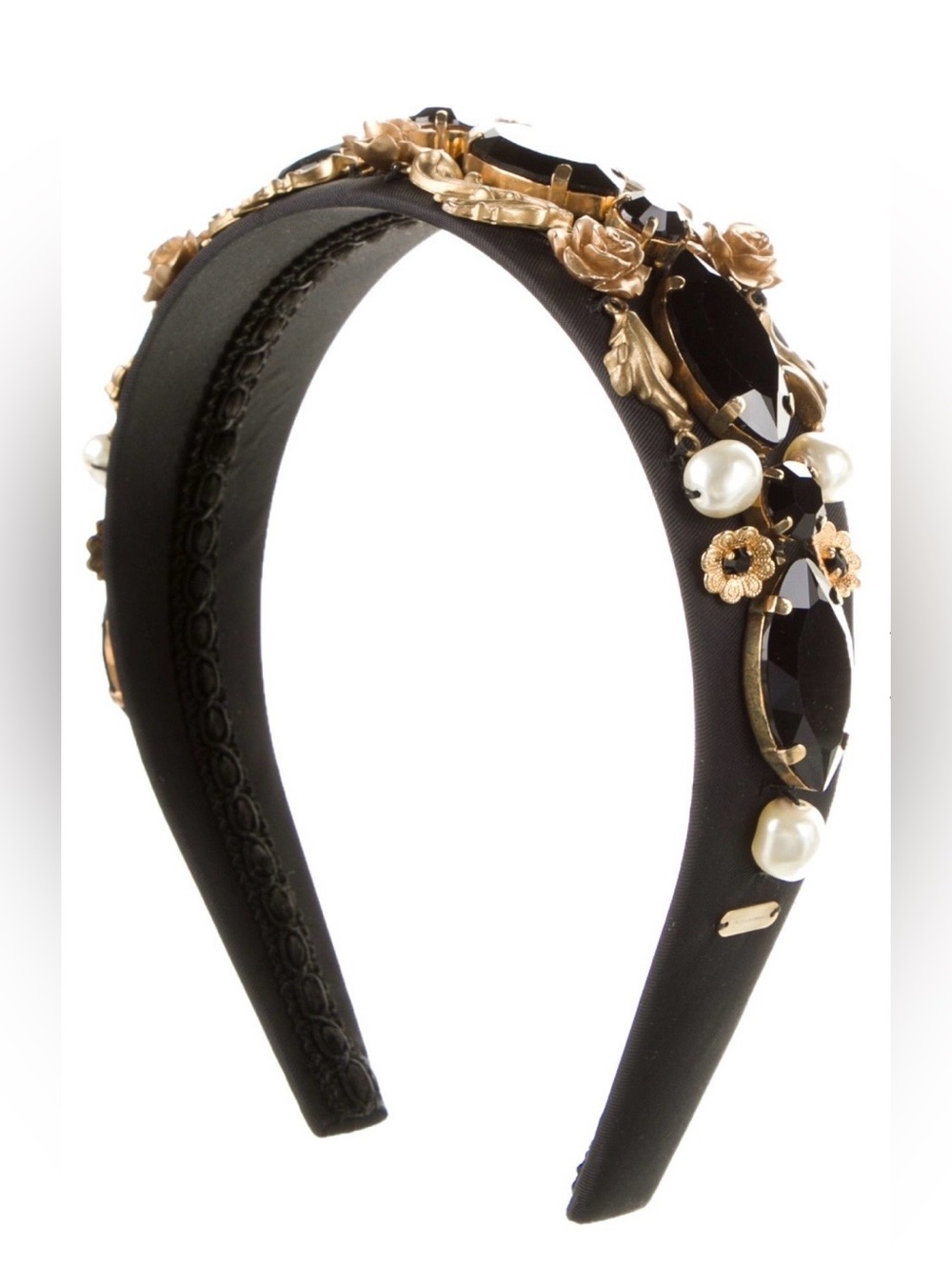 DOLCE & GABBANA Pearl Rose Embellished Headband - Picture 8 of 16